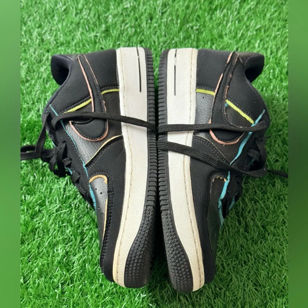 Nike Air Force 1 Low Black Pink Barely‎ Volt (GS)